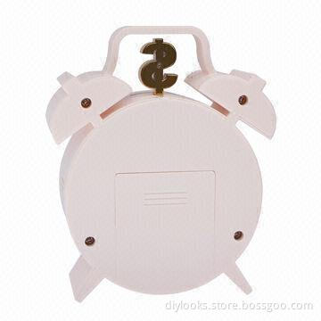 Newest Product Money Bank Clock/Twin Bell Alarm Clock, 2-in-1 Multi-function